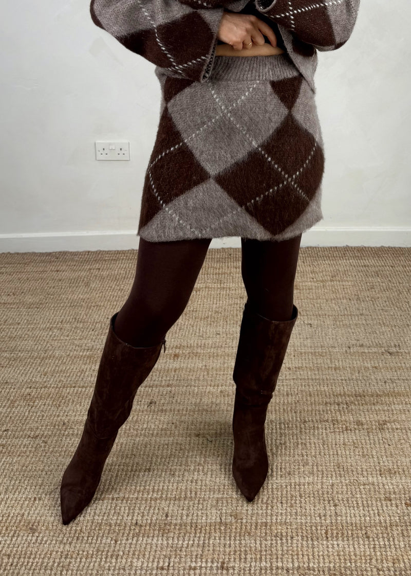 Orla knitted skirt co-ord - one-The Style Attic