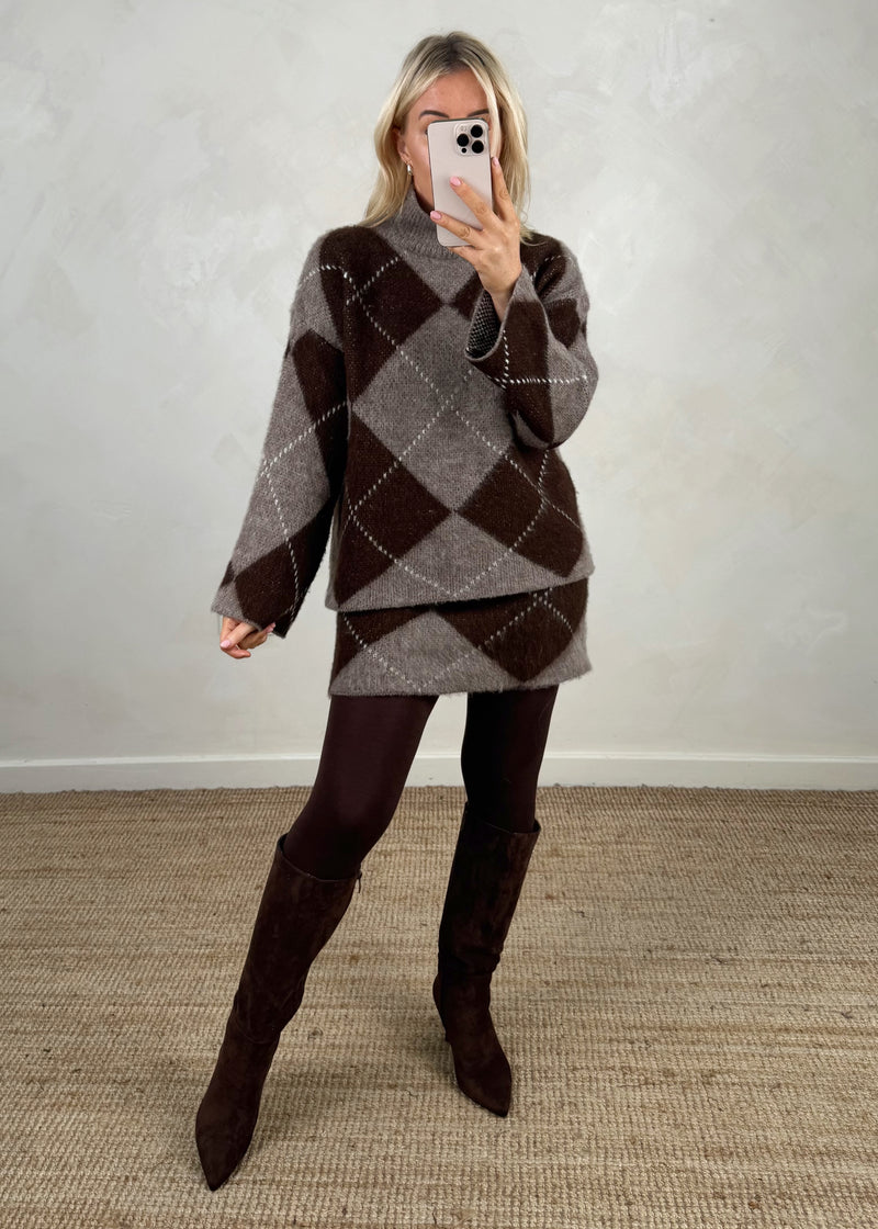 Orla knitted skirt co-ord - one-The Style Attic