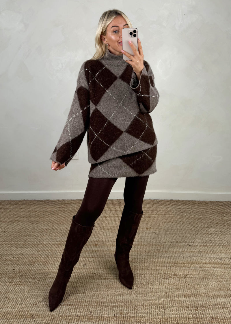 Orla knitted skirt co-ord - one-The Style Attic