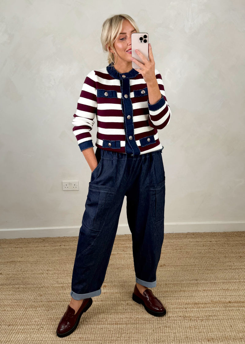 Otis barrel leg denim - indigo-The Style Attic