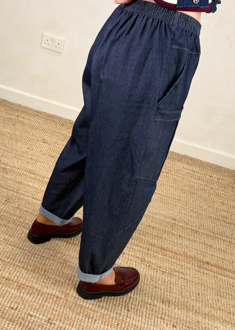 Otis barrel leg denim - indigo-The Style Attic