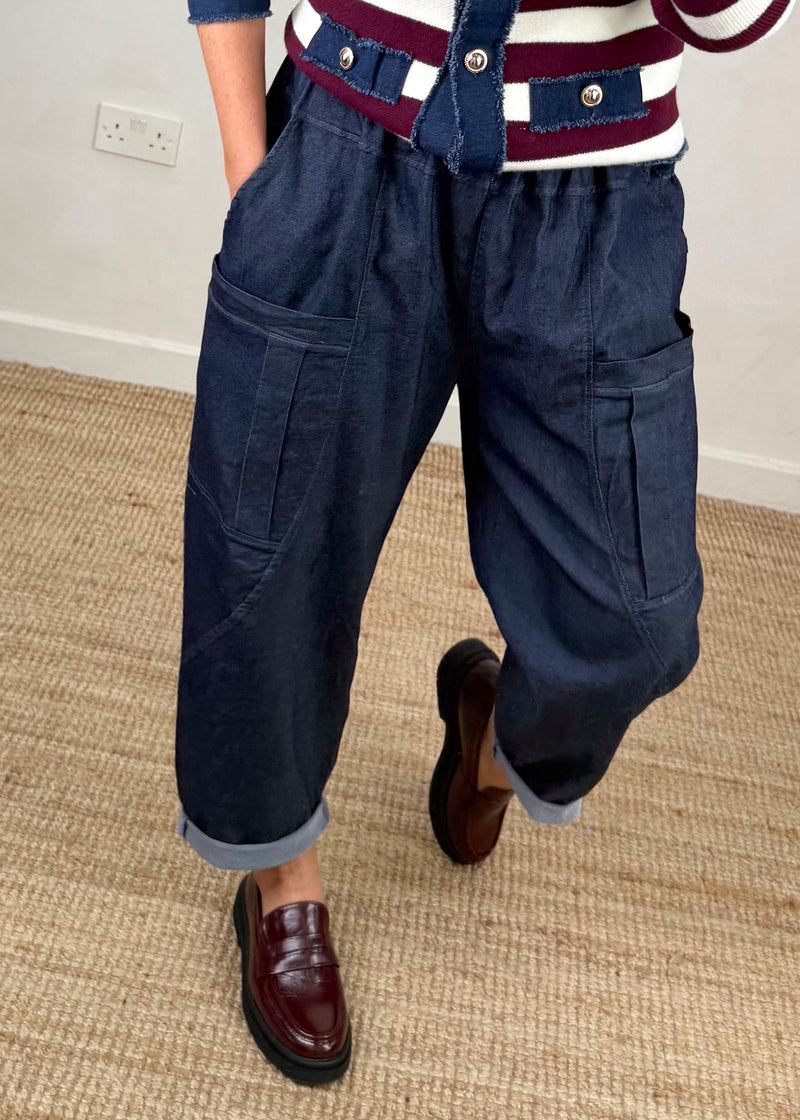 Otis barrel leg denim - indigo-The Style Attic