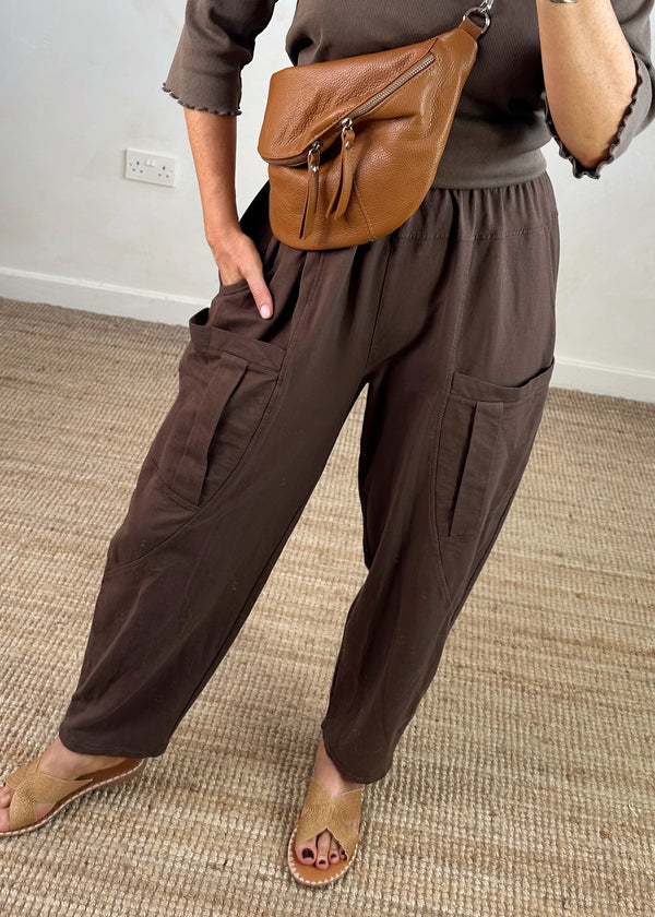 Otis casual pants - chocolate-The Style Attic