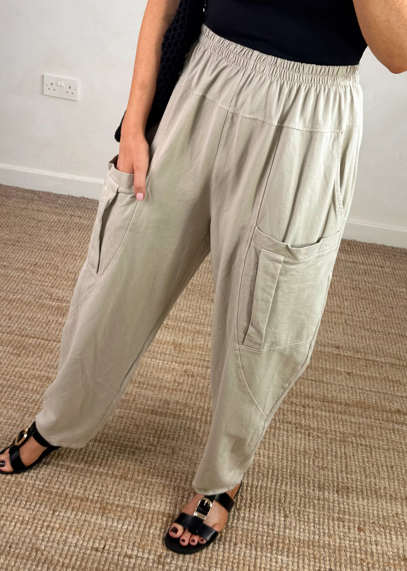 Otis casual pants - stone-The Style Attic