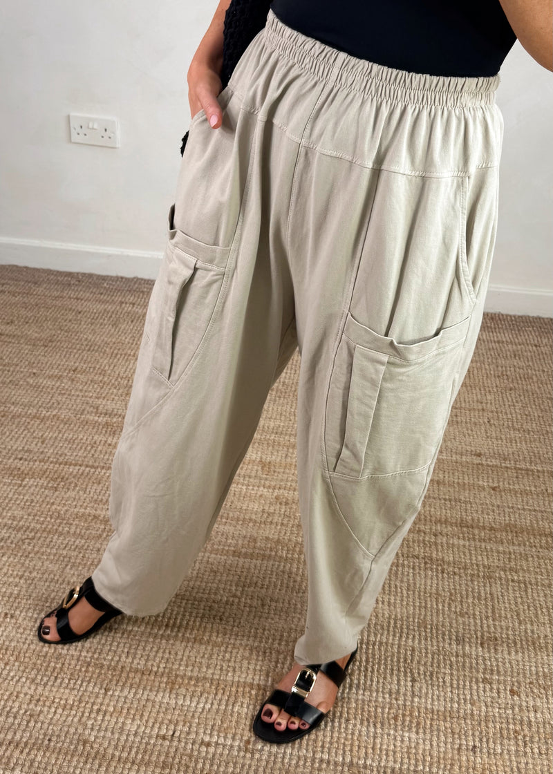 Otis casual pants - stone-The Style Attic