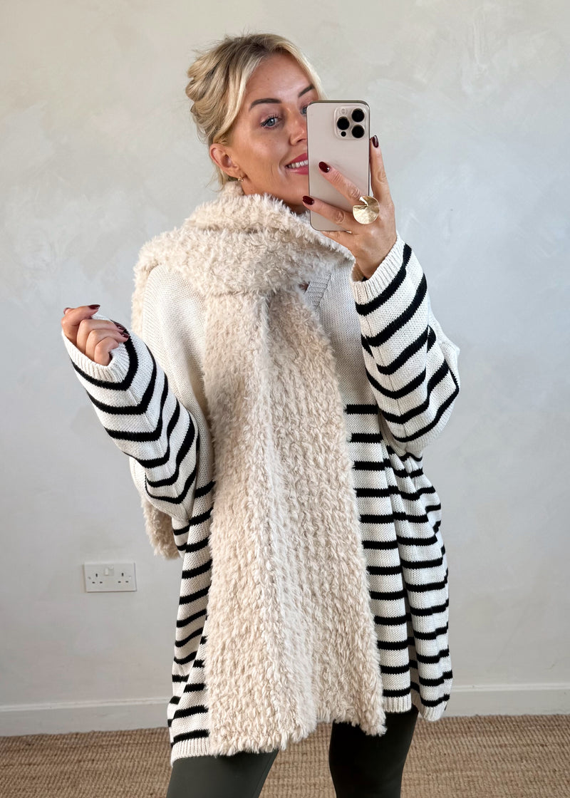 Paige striped knit - cream-The Style Attic