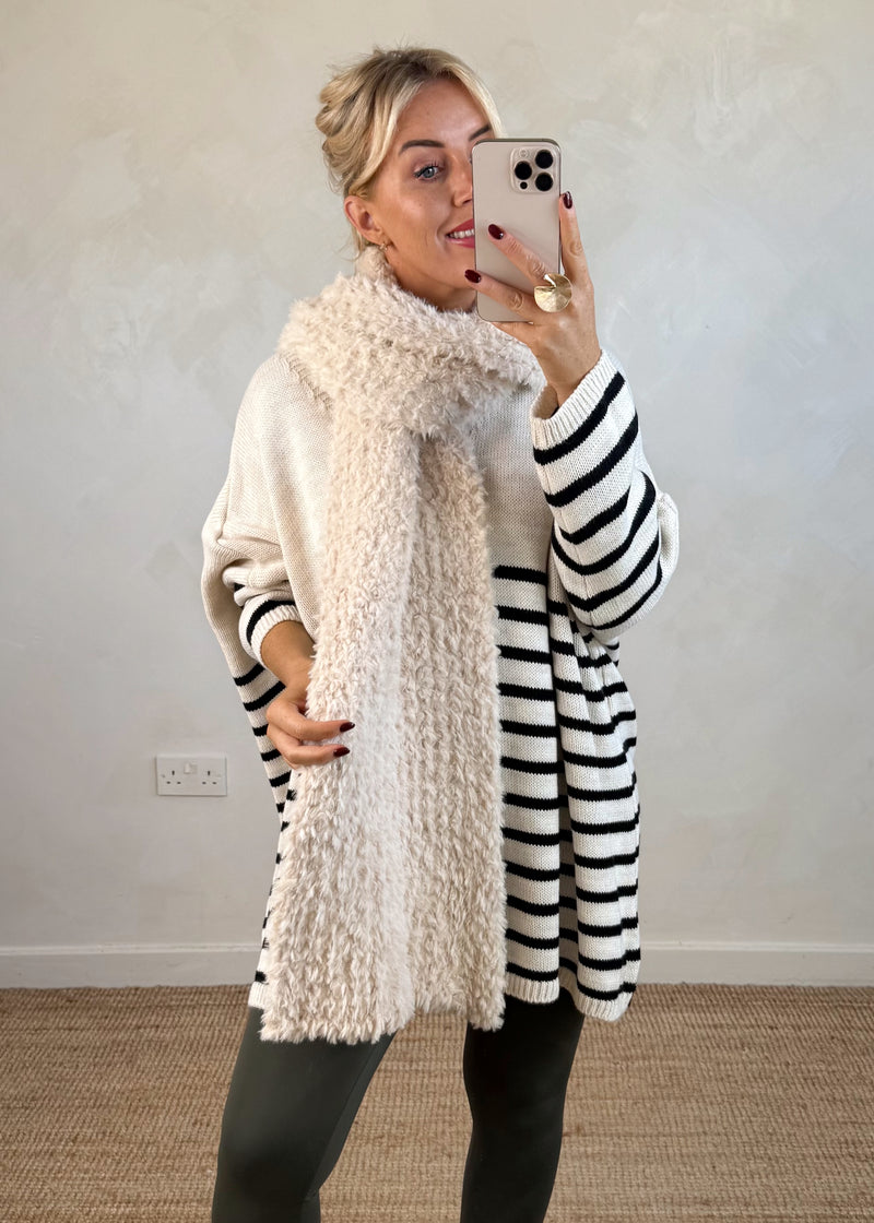 Paige striped knit - cream-The Style Attic