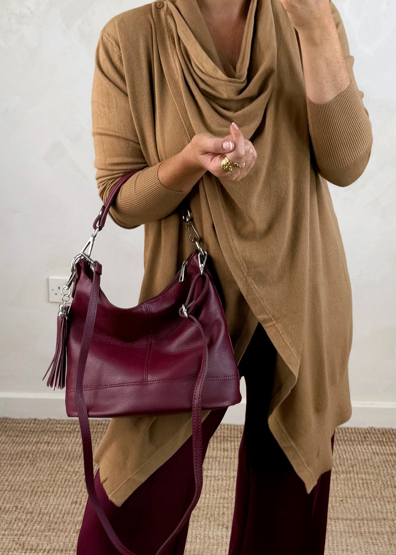 Palmer waterfall knit - camel-The Style Attic