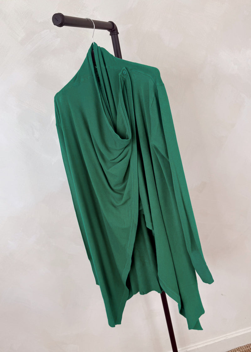 Palmer waterfall knit - forest green-The Style Attic