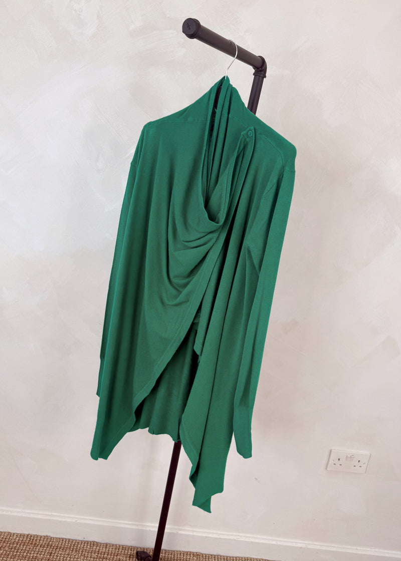 Palmer waterfall knit - forest green-The Style Attic