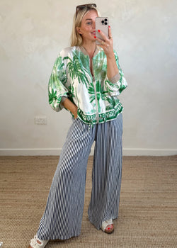 Palms bomber jacket - green-The Style Attic
