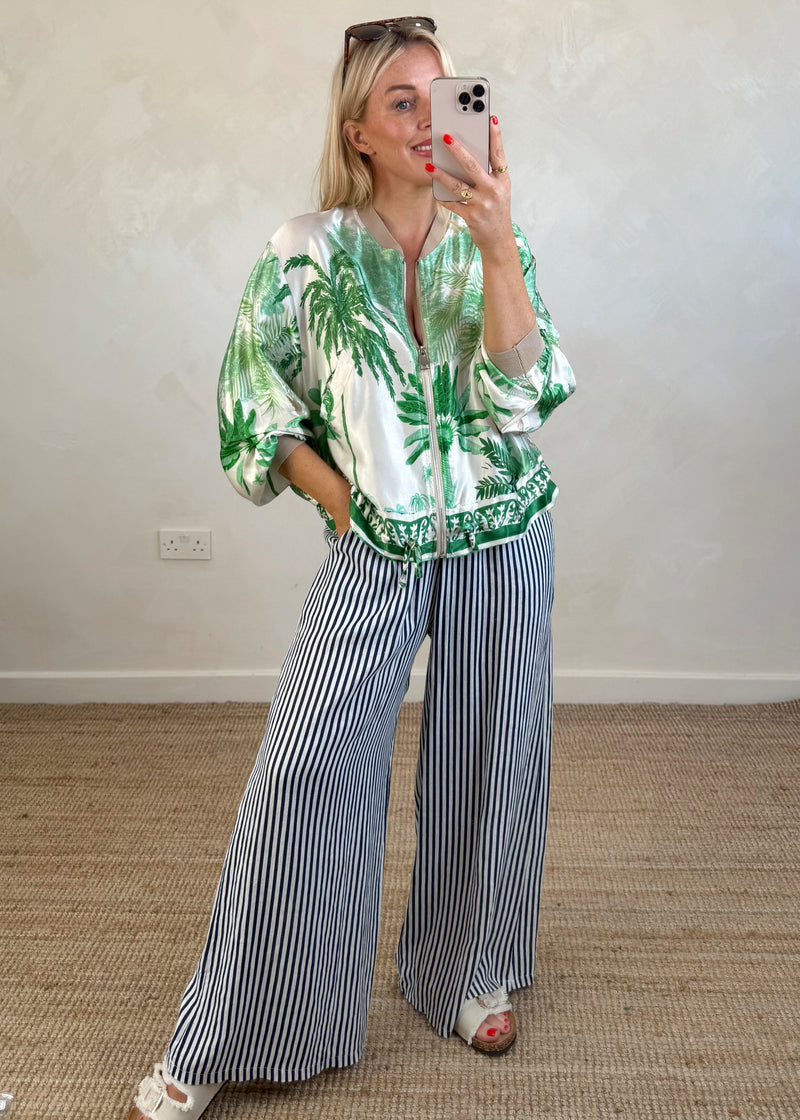 Palms bomber jacket - green-The Style Attic
