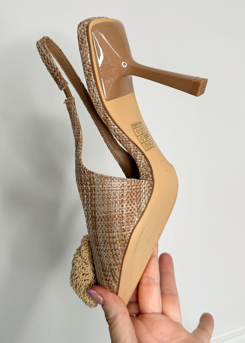 Paris corsage heel - natural-The Style Attic