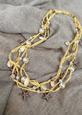 Pearl charm necklace-The Style Attic