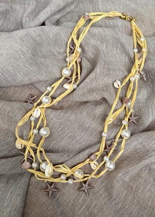 Pearl charm necklace-The Style Attic