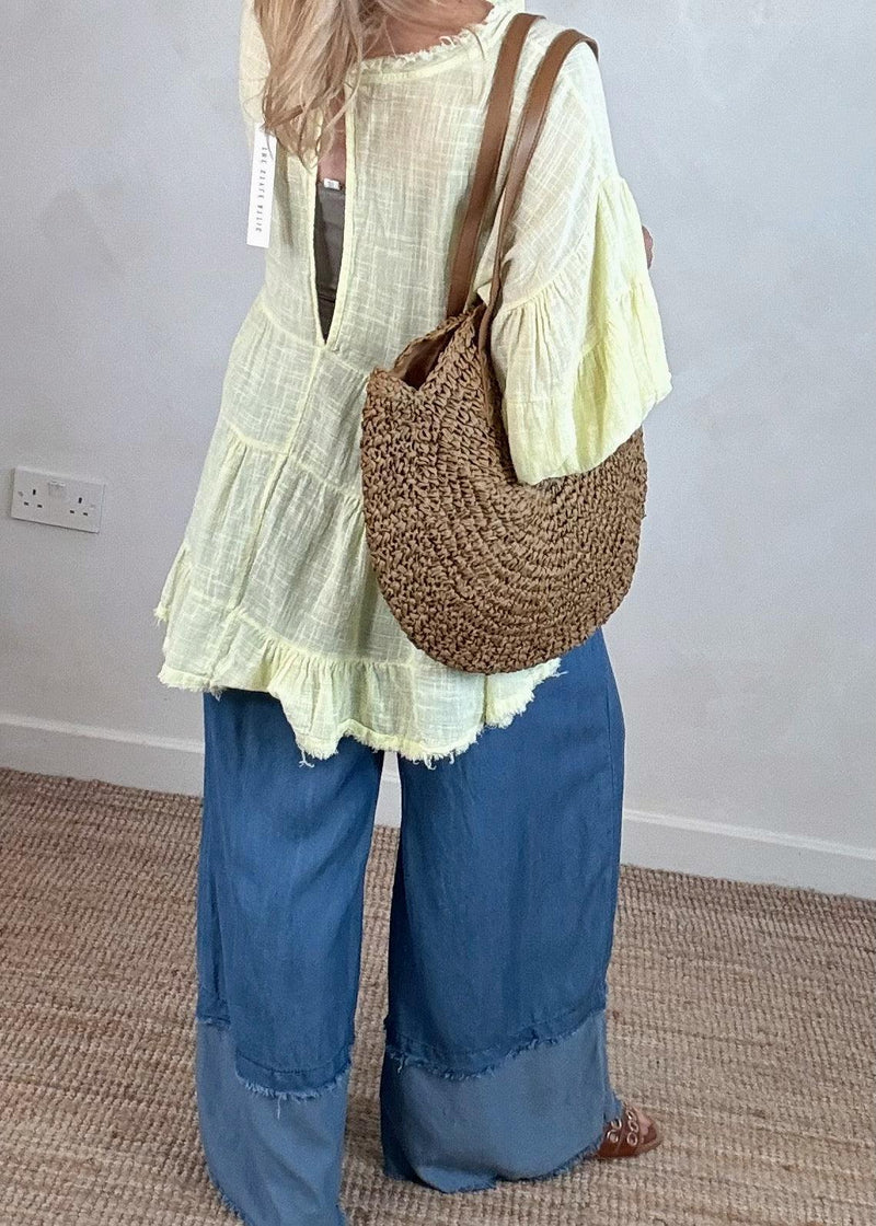 Penelope blouse - lemon-The Style Attic
