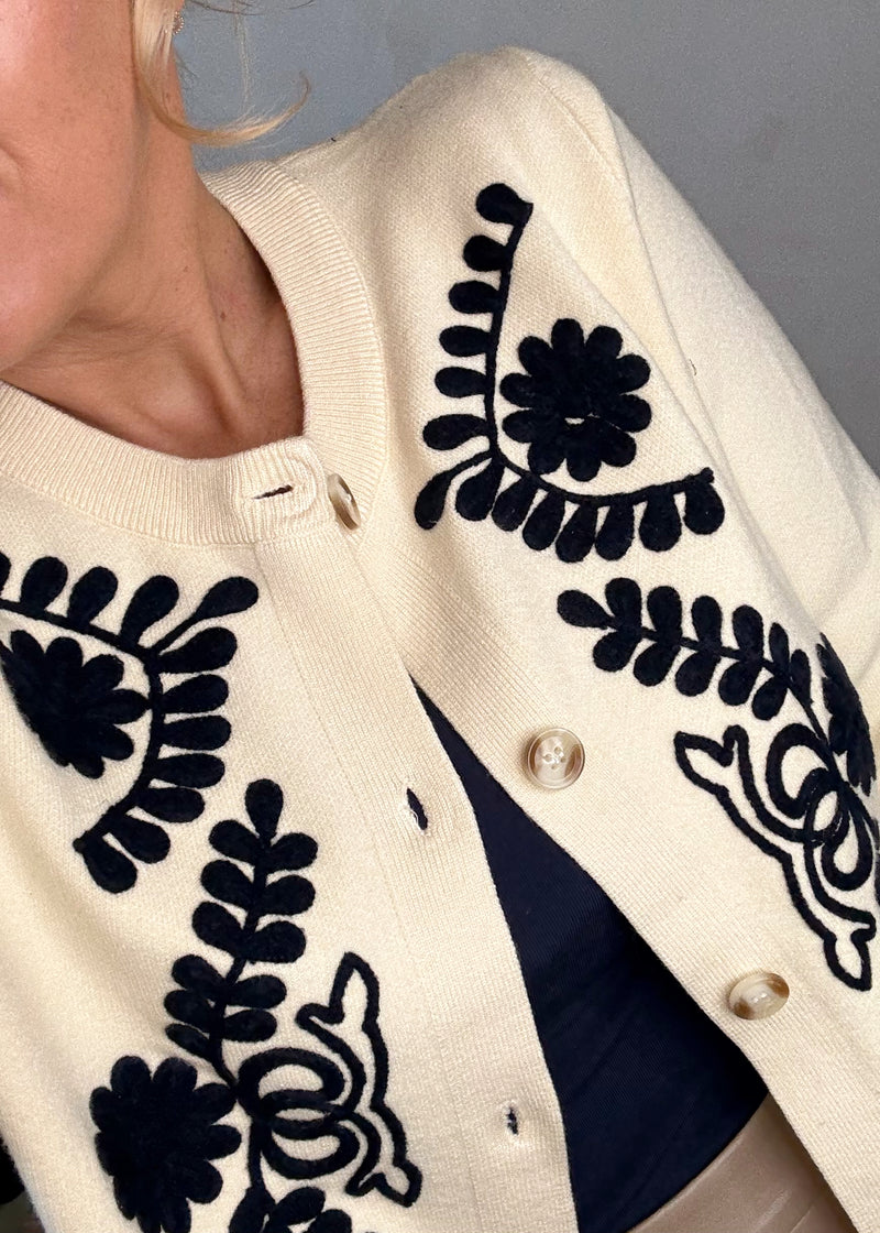 Penelope embroidered knit - cream-The Style Attic