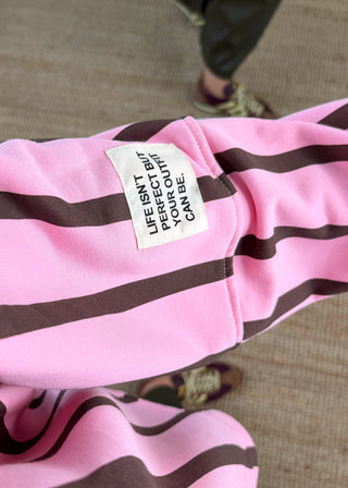 Perfect striped sweater - Bubblegum-The Style Attic