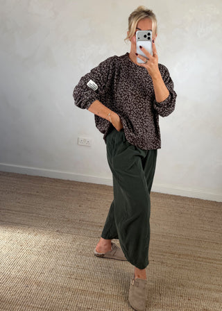 Perfect sweater - Chocolate leopard-The Style Attic
