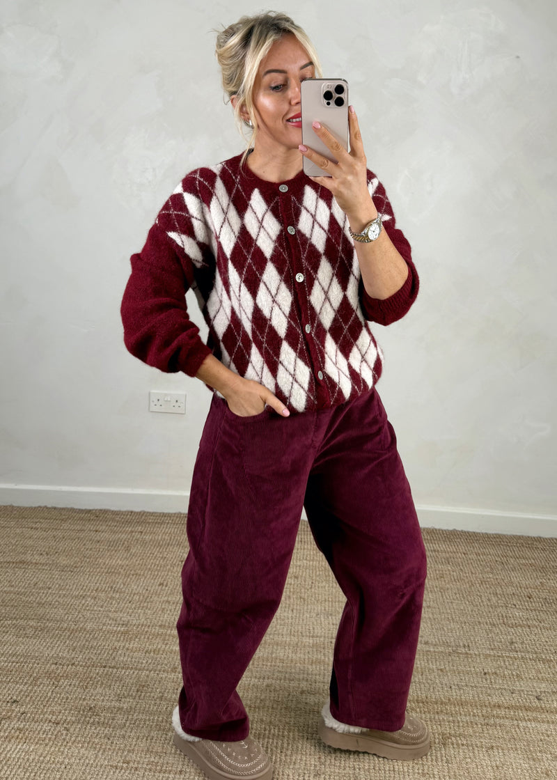 Peta argyle knit - three-The Style Attic