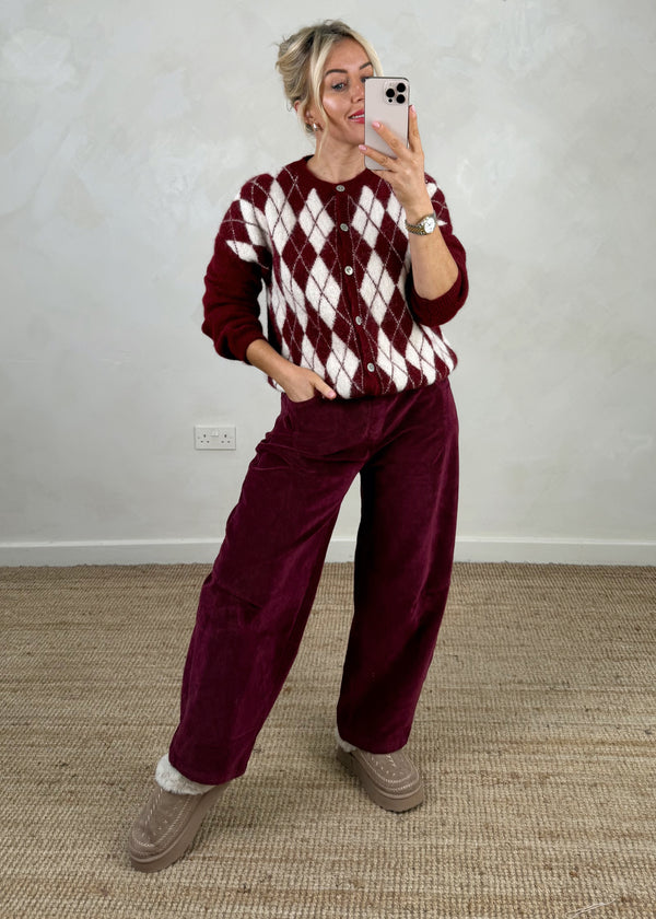 Peta argyle knit - three-The Style Attic