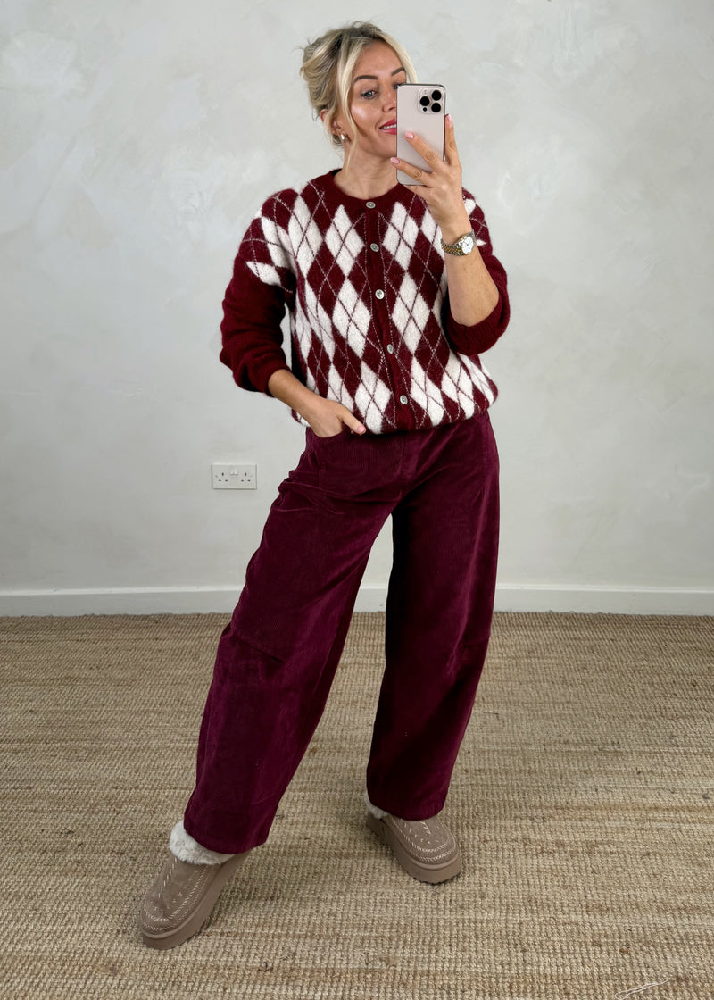 Peta argyle knit - three-The Style Attic