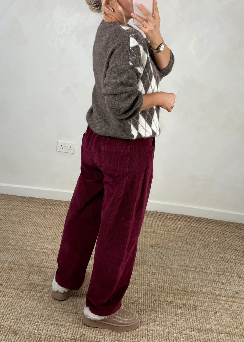 Peta argyle knit - two-The Style Attic