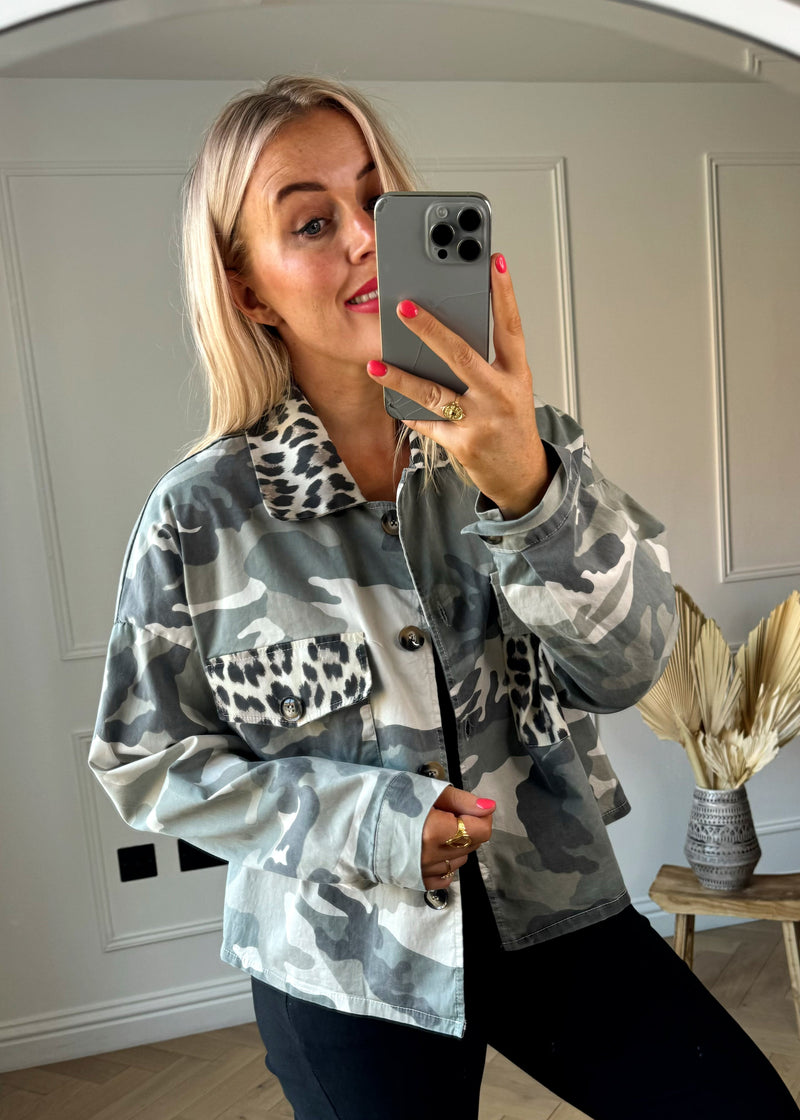 Philippa camo jacket-The Style Attic