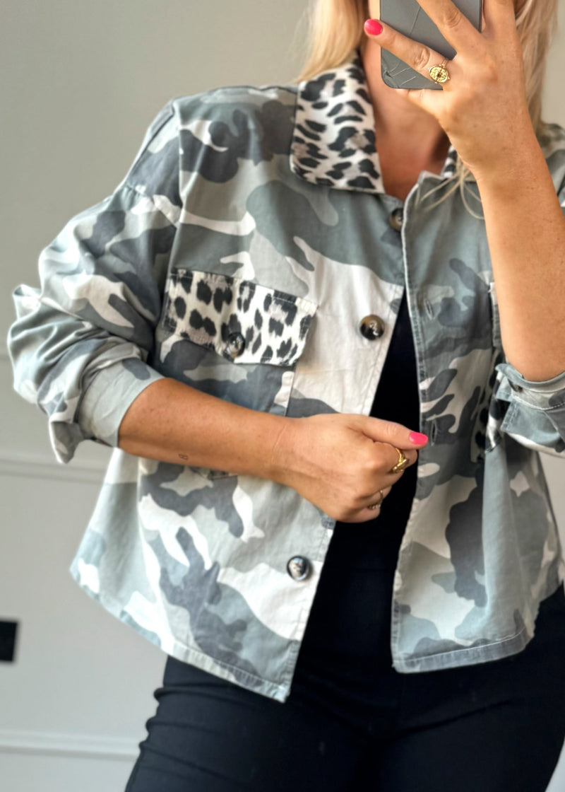 Philippa camo jacket-The Style Attic