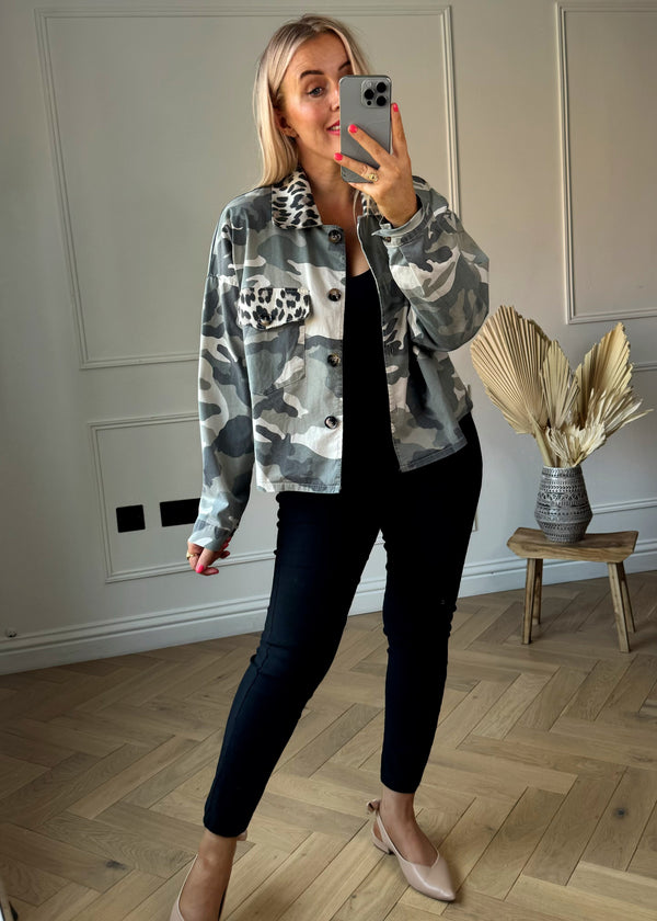 Philippa camo jacket-The Style Attic