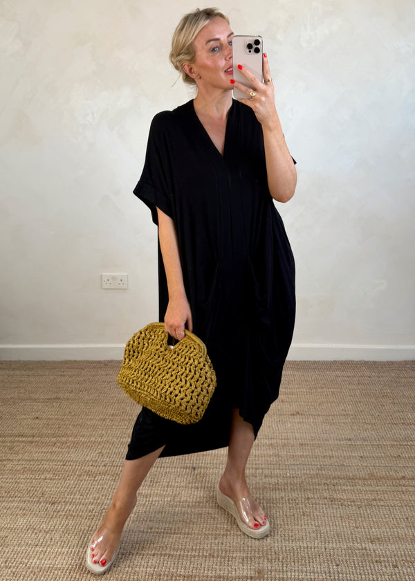 Phoebe draped midi-The Style Attic