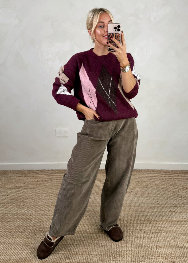 Pine valley knit - Merlot-The Style Attic