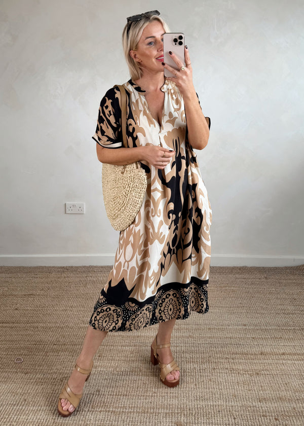 Pippa midi dress - baroque-The Style Attic