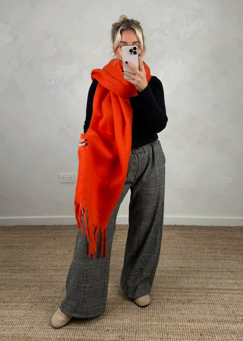 Plaid belted trouser - two-The Style Attic