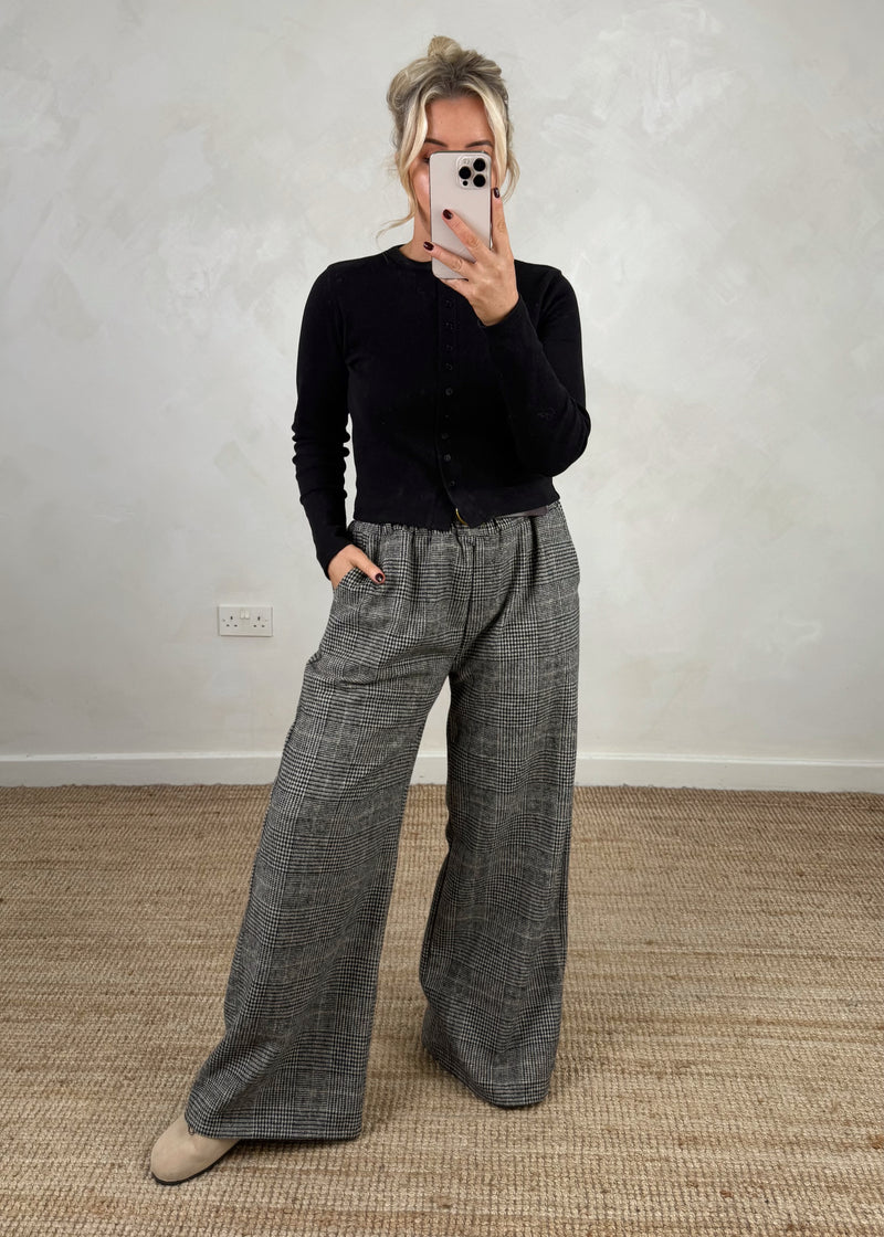 Plaid belted trouser - two-The Style Attic