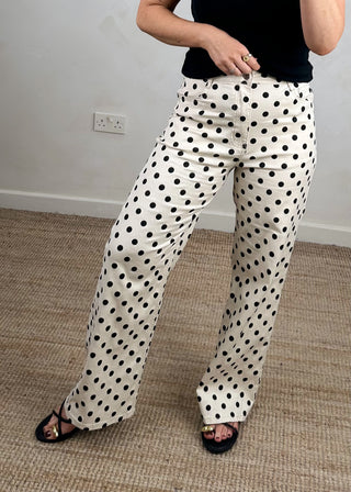 Polka dot jeans-The Style Attic