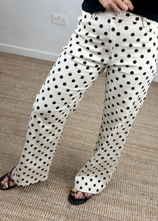 Polka dot jeans-The Style Attic