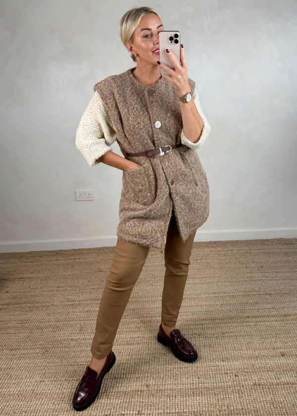Polly waistcoat - mocha-The Style Attic