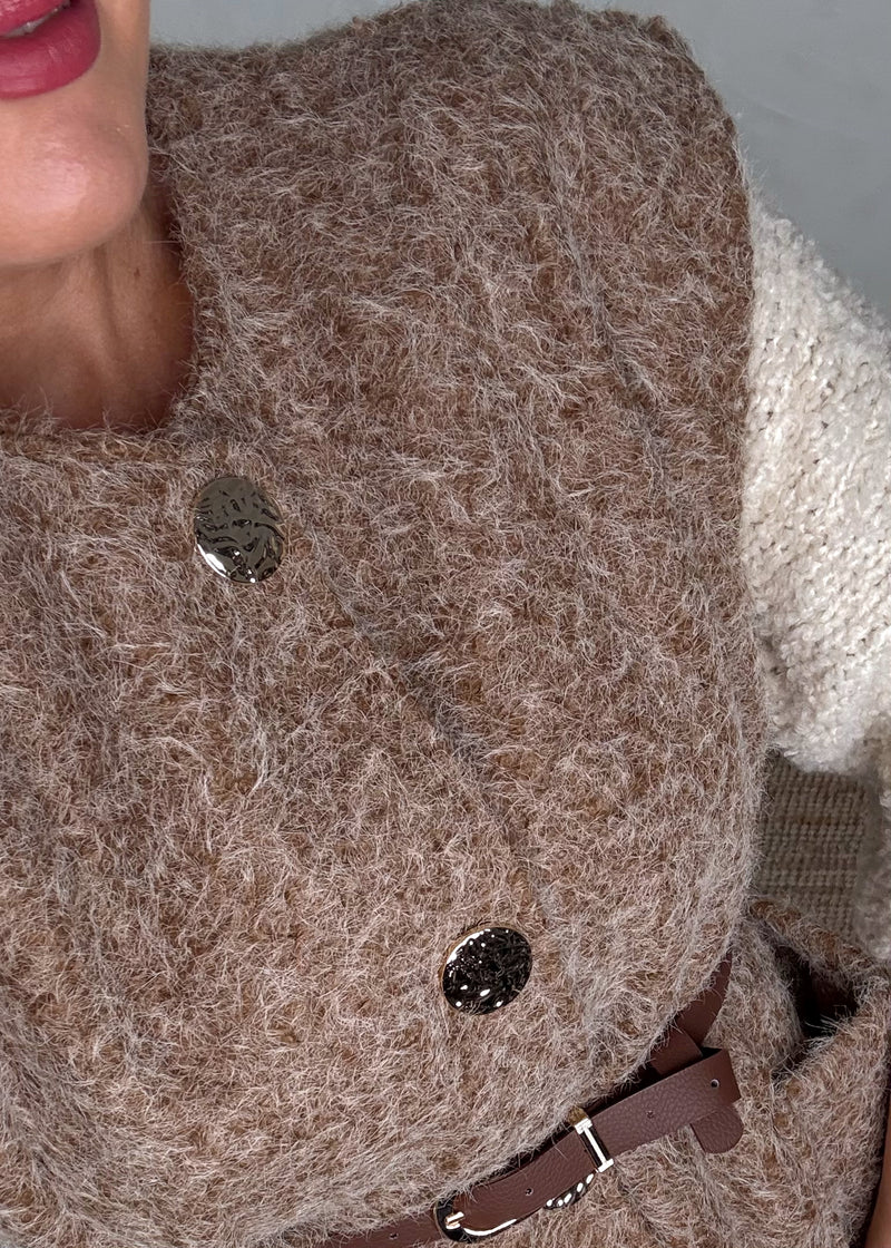 Polly waistcoat - mocha-The Style Attic