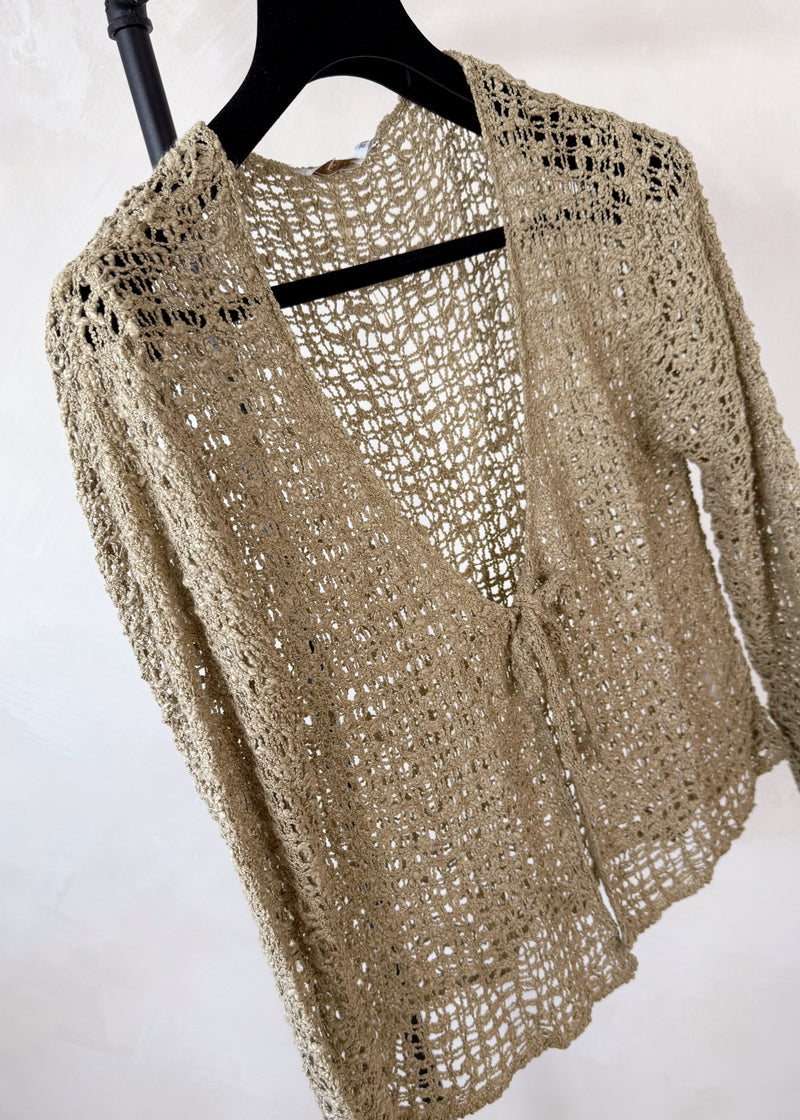 Popcorn cardigan - olive
