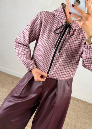 Preppy lightweight check jacket - Rose-The Style Attic
