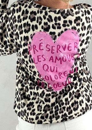 Preserve the love leopard sweater-The Style Attic