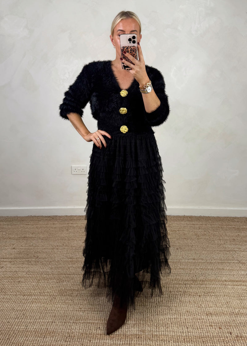 Princess cardigan - black-The Style Attic