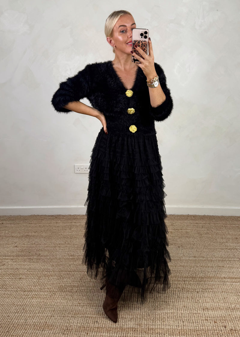 Princess cardigan - black-The Style Attic