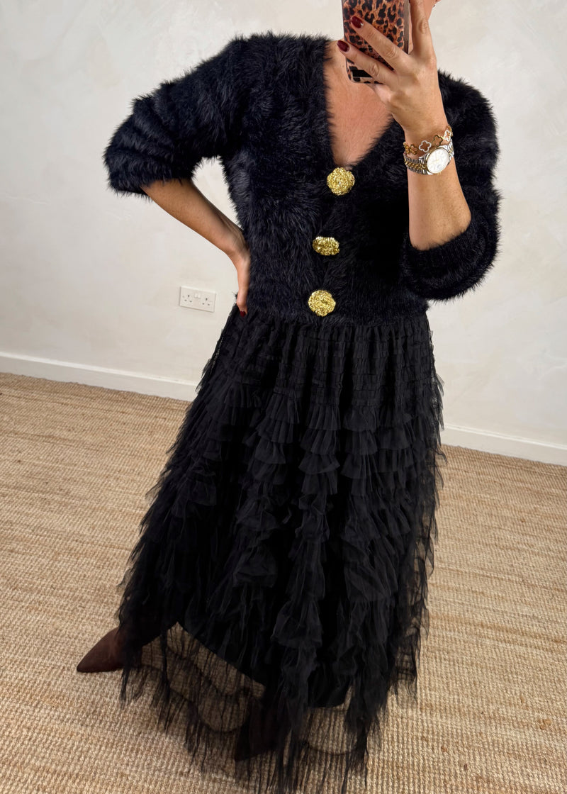 Princess cardigan - black-The Style Attic