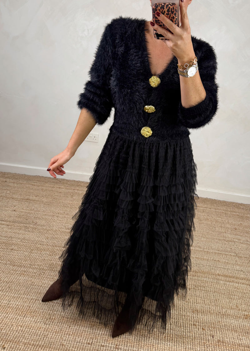 Princess cardigan - black-The Style Attic