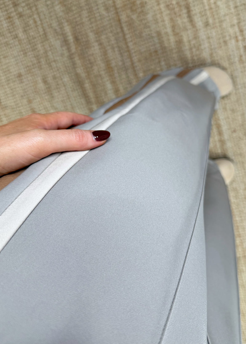 Prue striped trouser - dove grey-The Style Attic