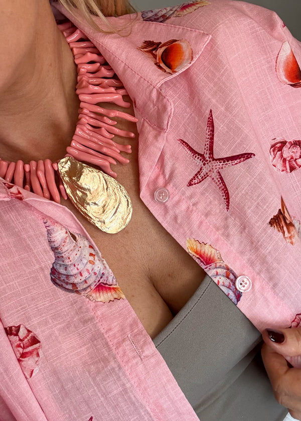 Pure shores shirt - pink-The Style Attic