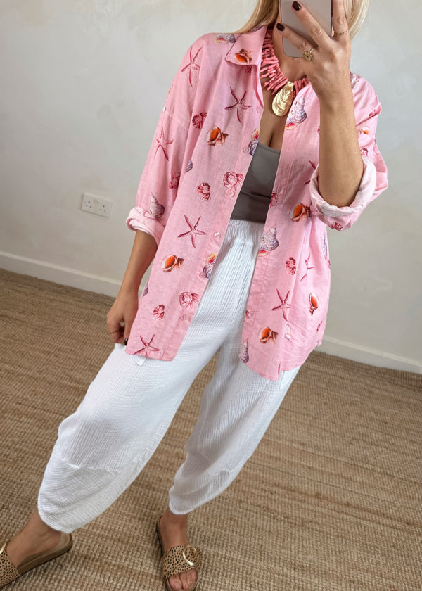 Pure shores shirt - pink-The Style Attic