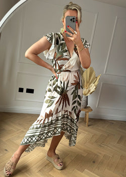 Quill dress - khaki-The Style Attic